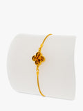 Be-Jewelled cognac amber friendship bracelet gold - British product