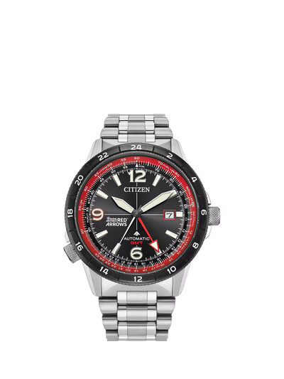 John Lewis Citizen Men's Red Arrows Promaster Automatic GMT Bracelet Watch, Silver- Buy online at McGrocer