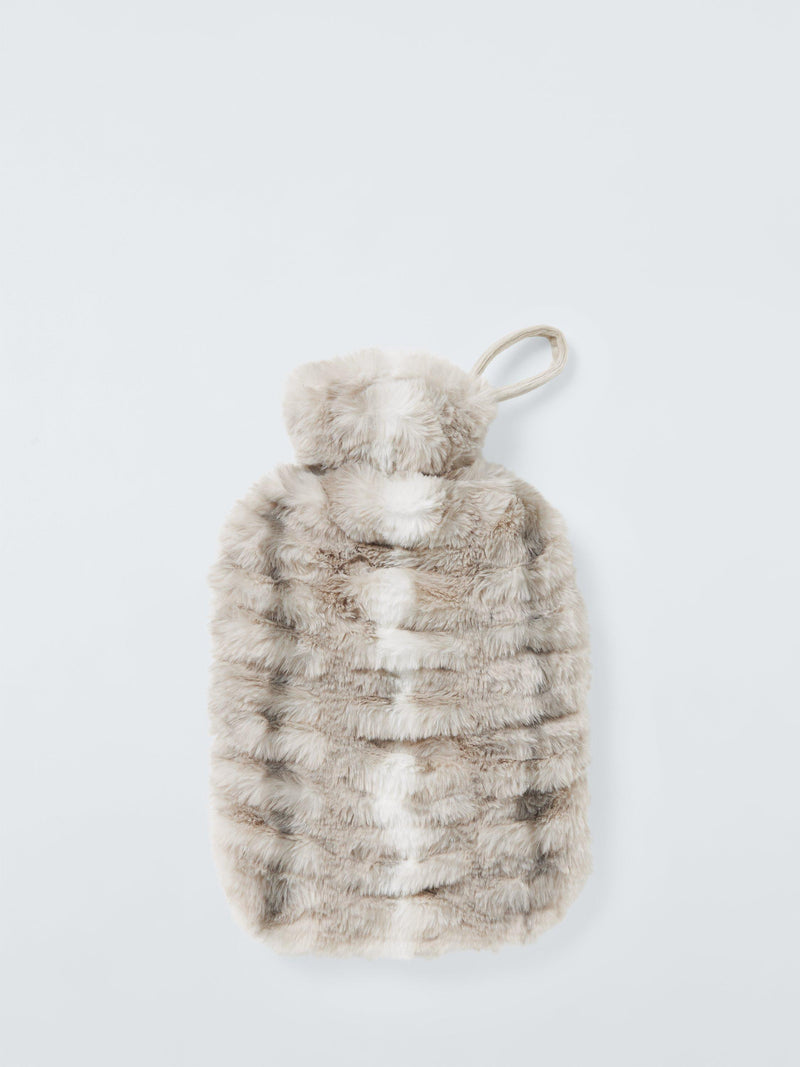John Lewis faux fur hot water bottle in chinchilla, UK version