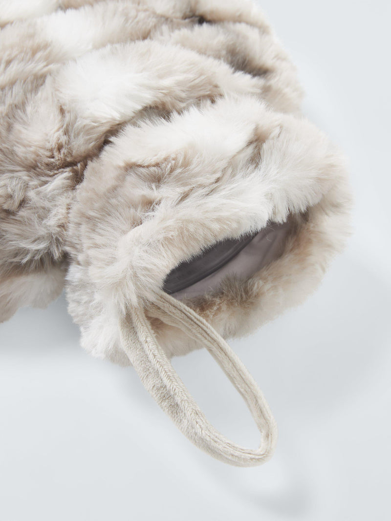 John Lewis faux fur hot water bottle in chinchilla, UK version