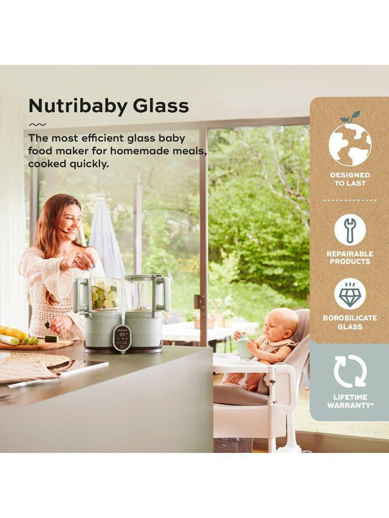 Babymoov Nutribaby+ Glass baby food processor 1.5L, imported from the UK
