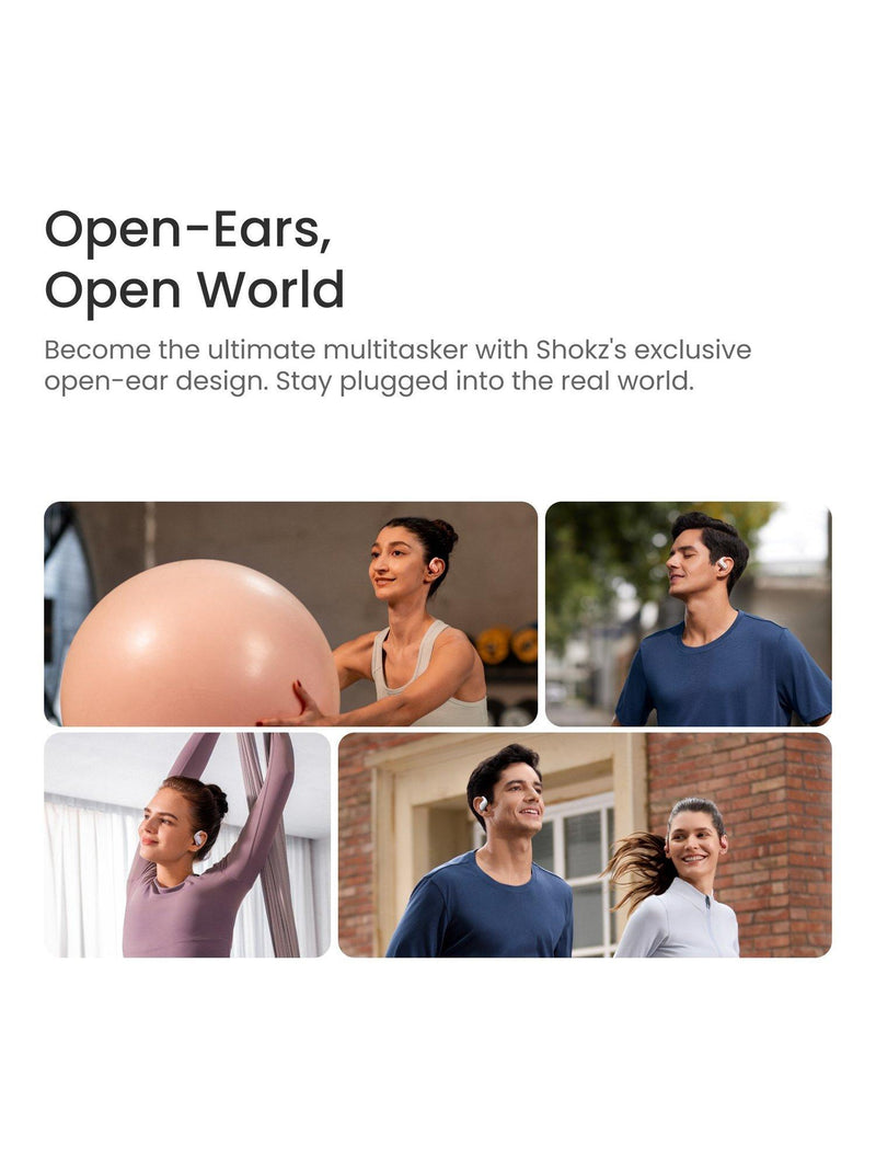 Shokz OpenFit Air Schwarz Open-Ear-Kopfhörer, UK-Version