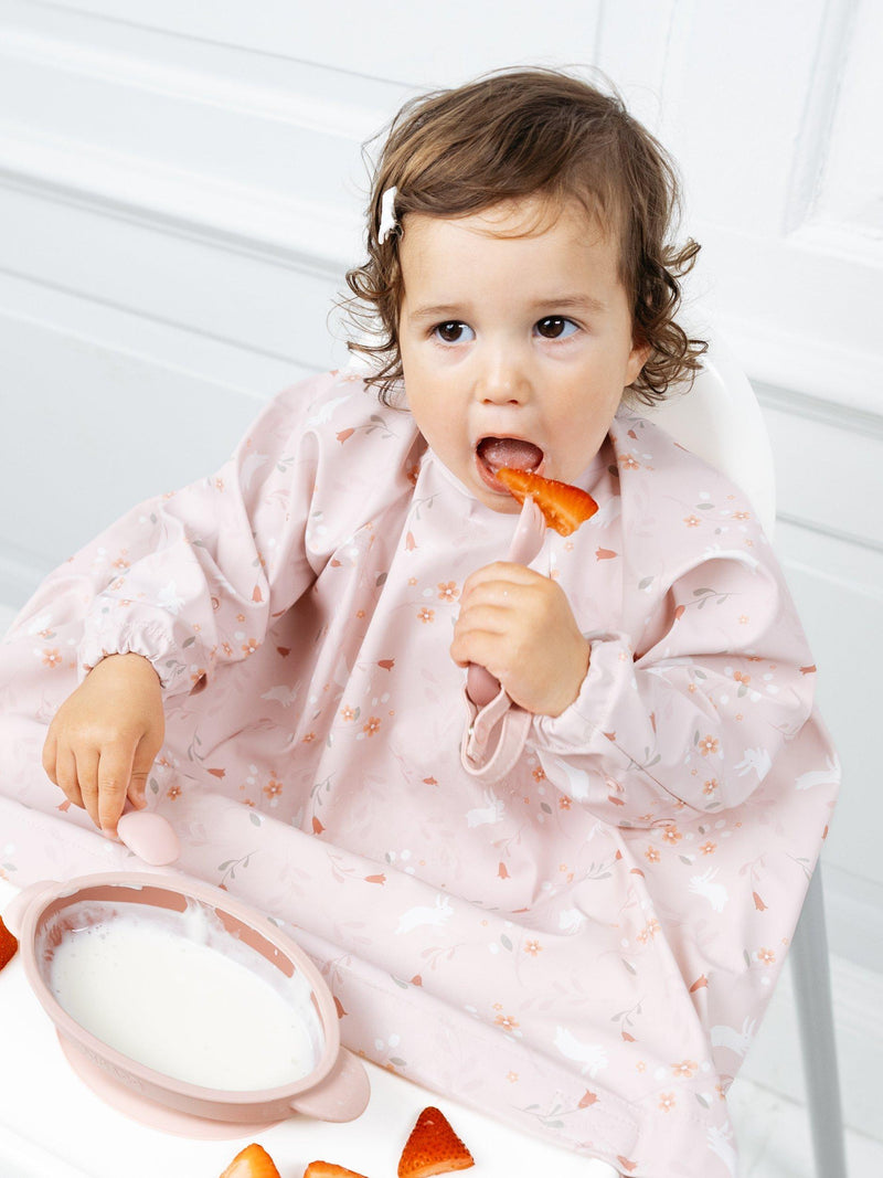 Bibado coverall weaning bib floral pattern - British product