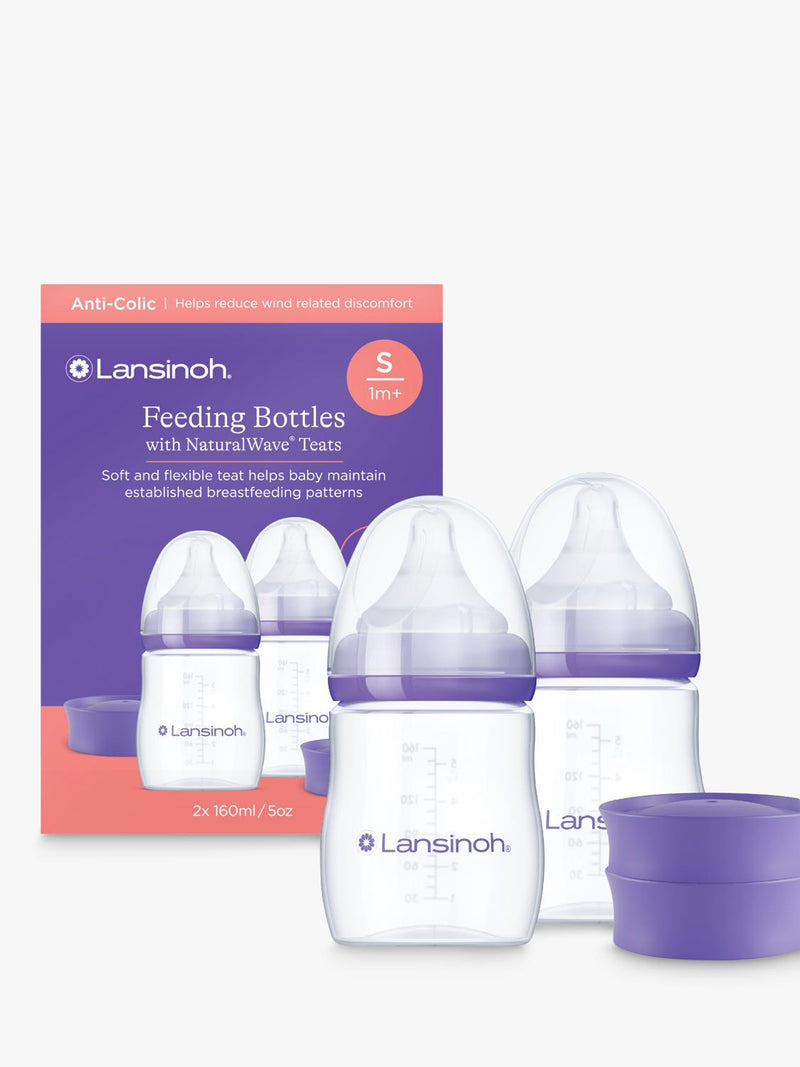 Lansinoh feeding bottle pack of 2 160ml, UK version