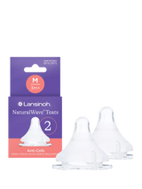 John Lewis Lansinoh Natural Wave Medium Flow Baby Bottle Teats Pack of 2- Buy online at McGrocer