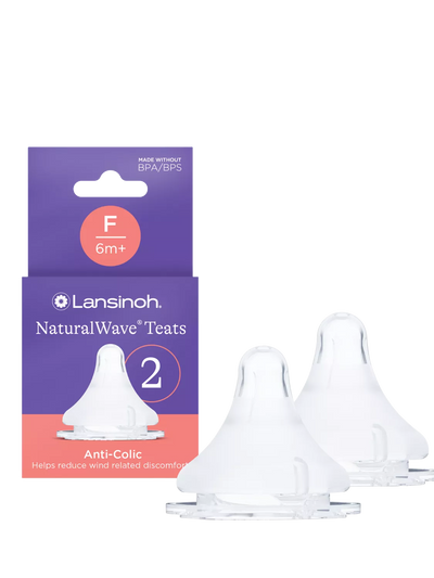 Packs de 2 tétines Lansinoh Natural Wave, débit rapide