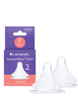 John Lewis Lansinoh Natural Wave Fast Flow Teats - Baby Bottle Teats - Pack of 2- Buy online at McGrocer