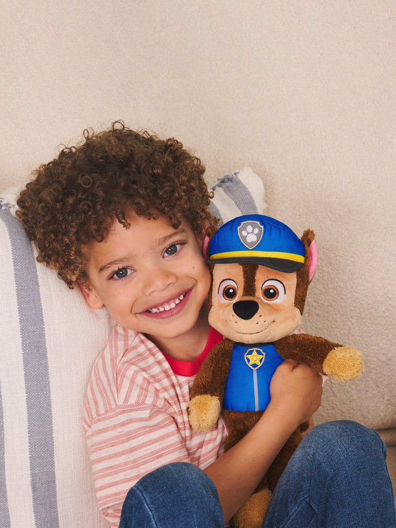 Paw Patrol Chase Take Along soft toy, plush dog toy (British brand)