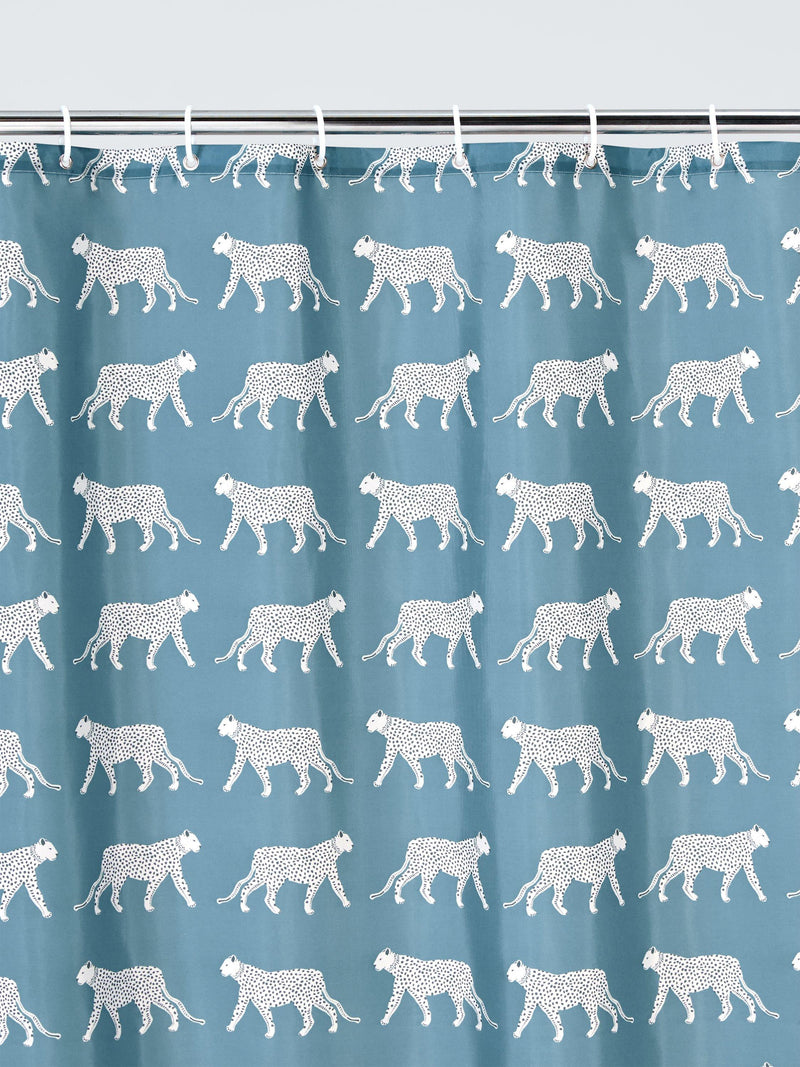 John Lewis Leopards recycled polyester shower curtain 180x180cm - British product