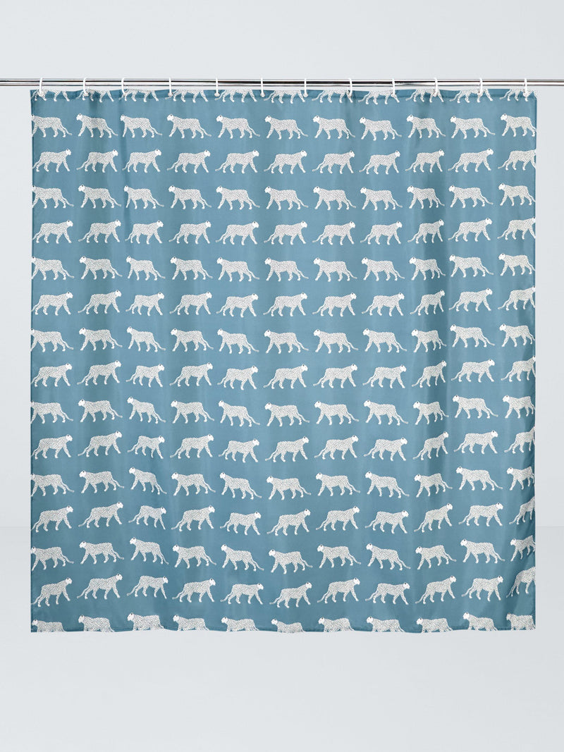 John Lewis Leopards recycled polyester shower curtain 180x180cm - British product