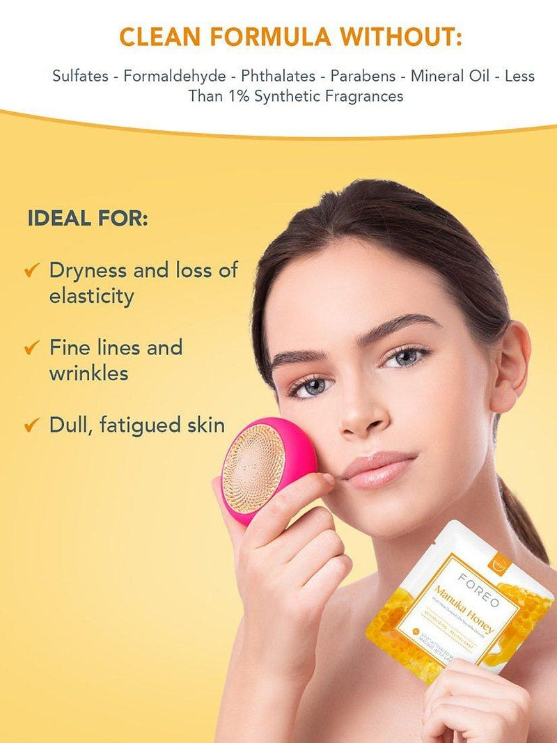 FOREO Manuka Honey UFO face mask 36g pack of 6, UK version