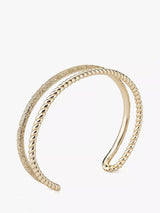 John Lewis Tutti Braid Double Row Cuff Bangle, Gold- Buy online at McGrocer