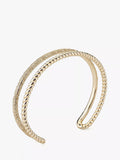 Tutti gold double row cuff bangle, UK version