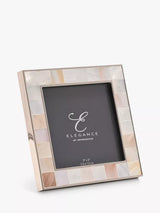 John Lewis Impressions Elegance Mother of Pearl Photo Frame, White, 3 x 3 (8 x 8cm)- Buy online at McGrocer
