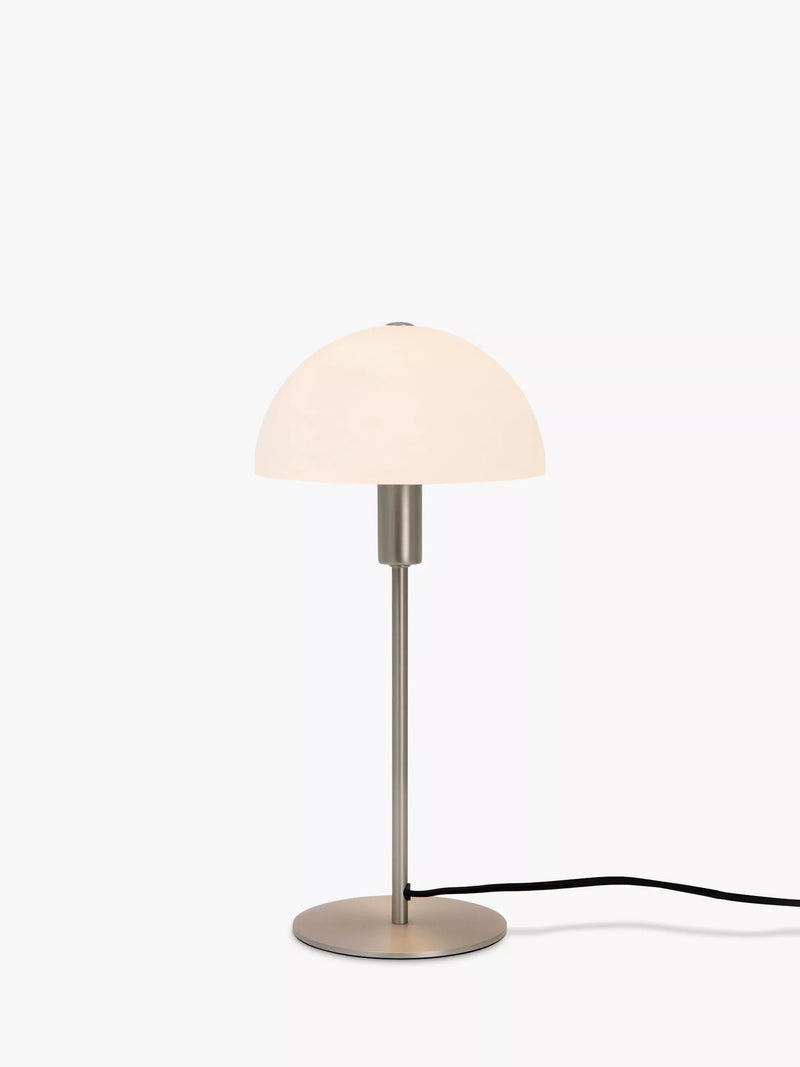 Nordlux Ellen table lamp Silver Grey large opal glass, UK version