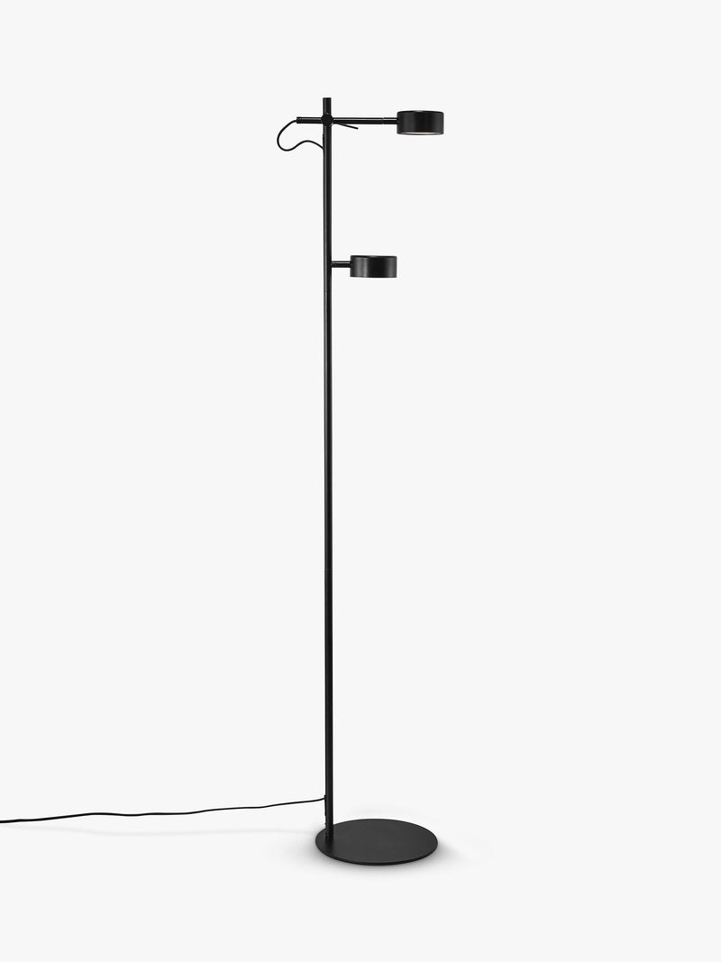 Nordlux dimmable floor lamp with two heads black (British brand)