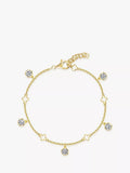 Jools by Jenny Brown Clover and Cubic Zirconia 5 Charm Bracelet