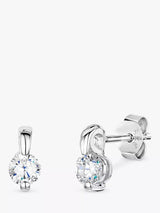 John Lewis Jools by Jenny Brown Cubic Zirconia Stud Earrings Silver- Buy online at McGrocer