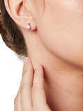Jools by Jenny Brown cubic zirconia stud earrings silver, imported from the UK