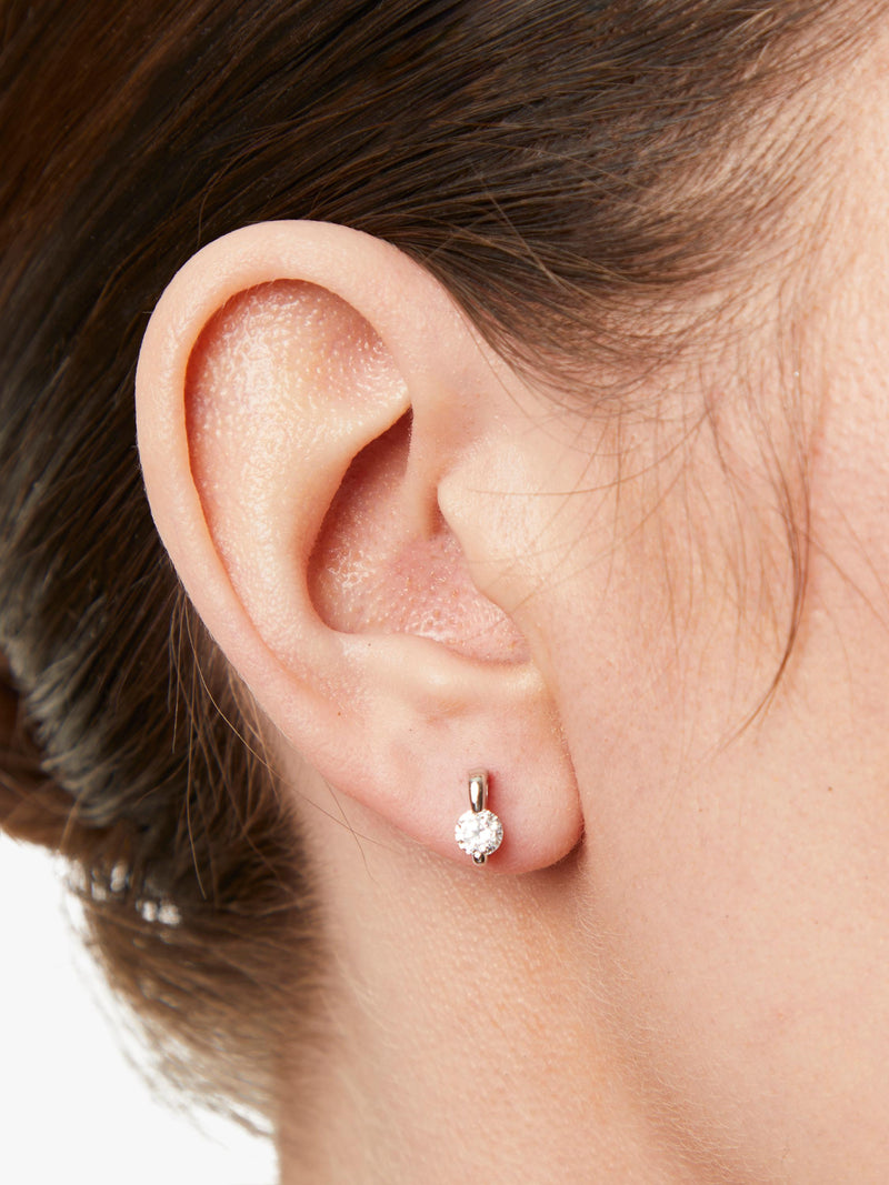 Jools by Jenny Brown cubic zirconia stud earrings silver, imported from the UK