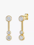 Jools by Jenny Brown 3 Stone Bubble Drop Earrings