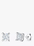 Jools cubic zirconia stud earrings, silver tone, imported from the UK