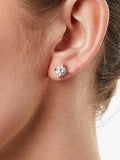Jools cubic zirconia stud earrings, silver tone, imported from the UK
