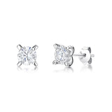 Jools cubic zirconia stud earrings, silver tone, imported from the UK