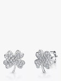 Jools 4 leaf clover cubic zirconia stud earrings, imported from the UK