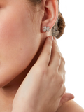 Jools 4 leaf clover cubic zirconia stud earrings, imported from the UK