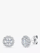 John Lewis Jools by Jenny Brown Bubbly Cubic Zirconia Flower Stud Earrings, Silver- Buy online at McGrocer