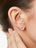 Jools by Jenny Brown cubic zirconia circle stud earrings, imported from the UK