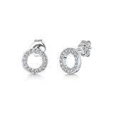 Jools by Jenny Brown cubic zirconia circle stud earrings, imported from the UK