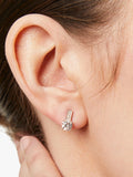 Jools cubic zirconia pave bale stud earrings silver, UK version