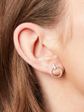 Jools by Jenny Brown circle stud earrings silver - British product