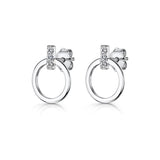 Jools by Jenny Brown circle stud earrings silver - British product
