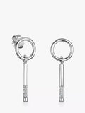 Jools by Jenny Brown silver drop earrings cubic zirconia - British product