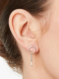Jools by Jenny Brown silver drop earrings cubic zirconia - British product