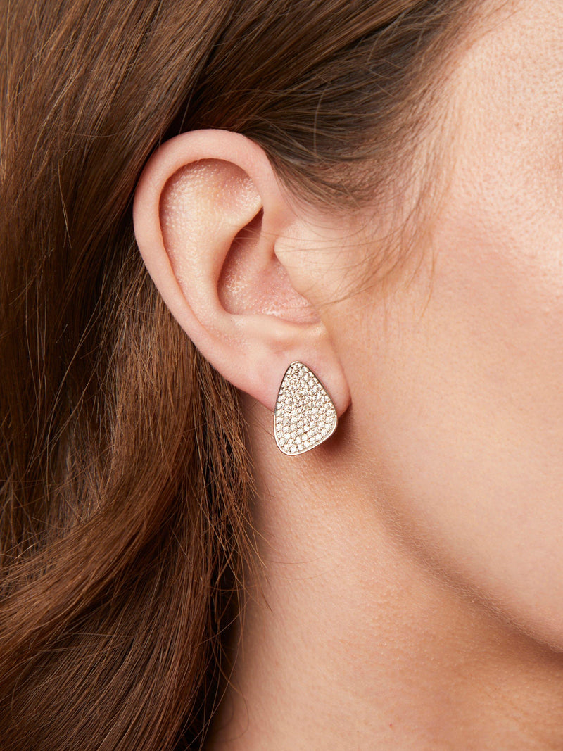 Jools by Jenny Brown silver triangle stud earrings H1.8cm - British product