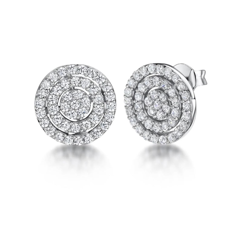 Jools by Jenny Brown cubic zirconia stud earrings (British brand)
