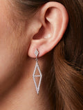 Jools by Jenny Brown cubic zirconia drop earrings silver - British product