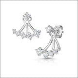 Jools cubic zirconia drop earrings silver, UK version
