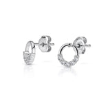 Jools silver cubic zirconia stud earrings, UK version
