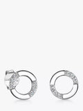 Jools by Jenny Brown half pave circle stud earrings (British brand)