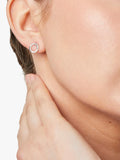 Jools by Jenny Brown half pave circle stud earrings (British brand)