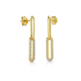 Jools by Jenny Brown Halb-Pavé-Glieder-Ohrhänger 3 cm, UK-Version