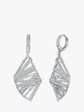 Jools by Jenny Brown cubic zirconia drop earrings in rhodium silver, UK version