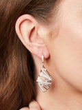 Jools by Jenny Brown cubic zirconia drop earrings in rhodium silver, UK version