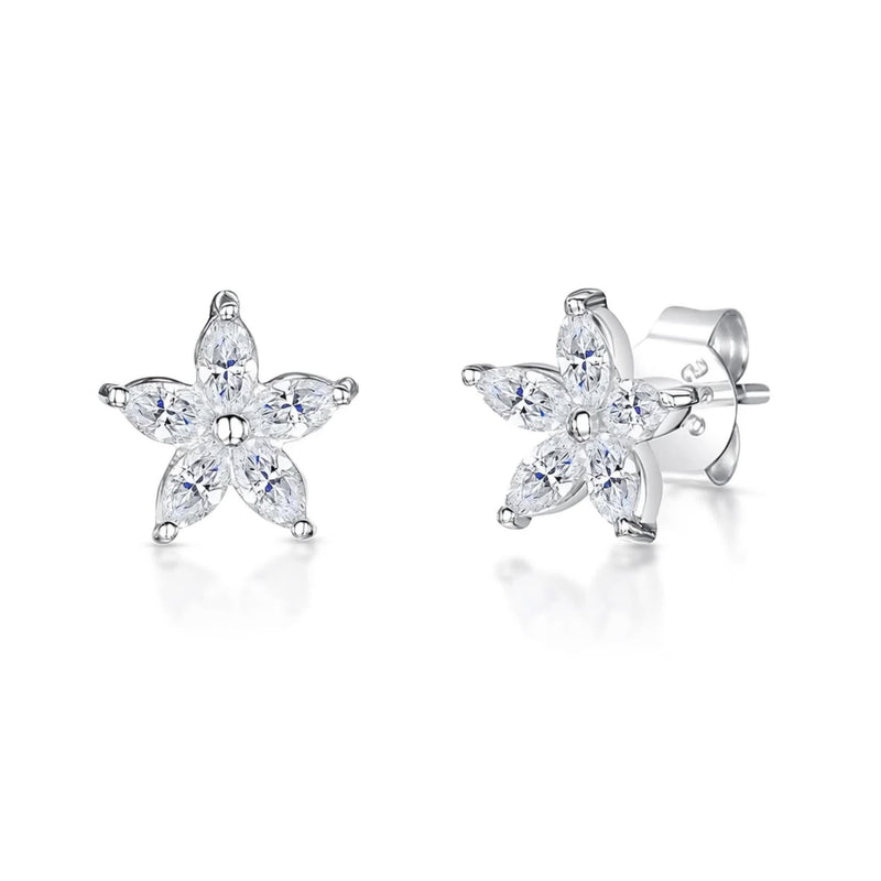 Jools by Jenny Brown marquise cubic zirconia stud earrings, UK version