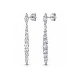 Jools by Jenny Brown cubic zirconia drop earrings 4cm, imported from the UK